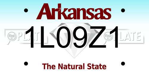 1L09Z1 Arkansas License Plate