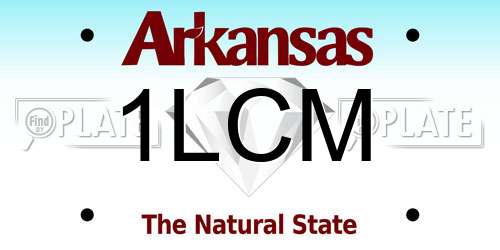 1LCM Arkansas License Plate