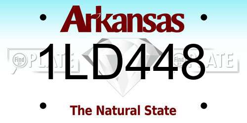 1LD448 Arkansas License Plate
