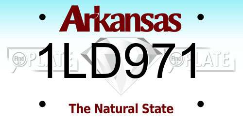 1LD971 Arkansas License Plate