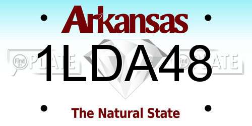 1LDA48 Arkansas License Plate