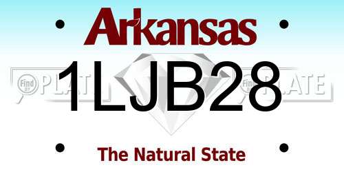 1LJB28 Arkansas License Plate