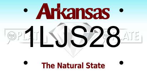 1LJS28 Arkansas License Plate