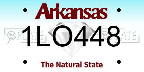 1LO448 Arkansas License Plate