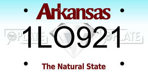 1LO921 Arkansas License Plate