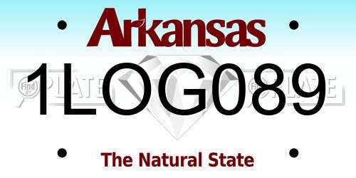 1LOG089 Arkansas License Plate