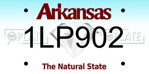 1LP902 Arkansas License Plate