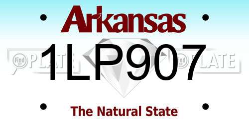 1LP907 Arkansas License Plate