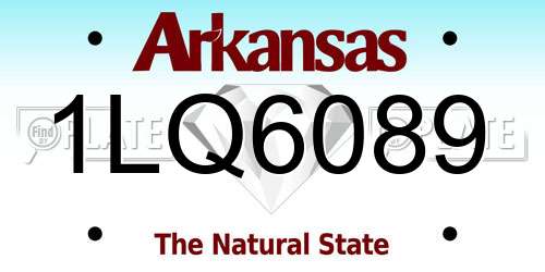 1LQ6089 Arkansas License Plate