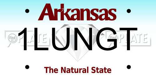 1LUNGT Arkansas License Plate