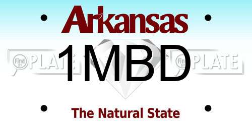 1MBD Arkansas License Plate