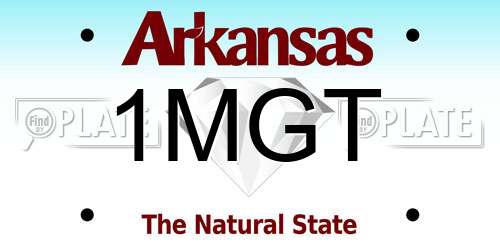 1MGT Arkansas License Plate
