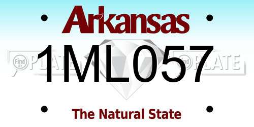 1ML057 Arkansas License Plate