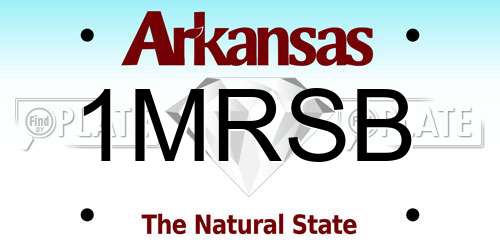 1MRSB Arkansas License Plate