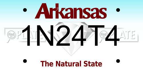 1N24T4 Arkansas License Plate