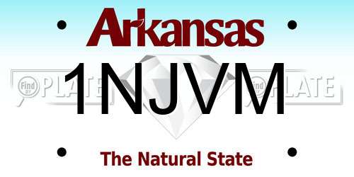 1NJVM Arkansas License Plate
