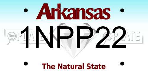 1NPP22 Arkansas License Plate