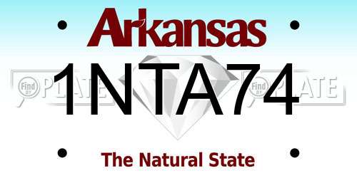 1NTA74 Arkansas License Plate