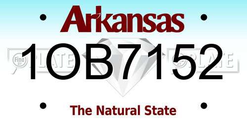 1OB7152 Arkansas License Plate