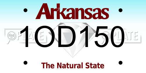 1OD150 Arkansas License Plate