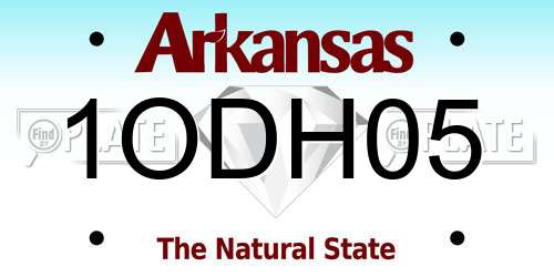 1ODH05 Arkansas License Plate
