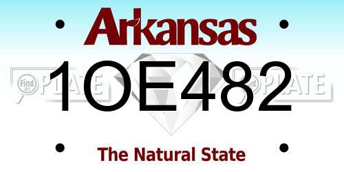 1OE482 Arkansas License Plate