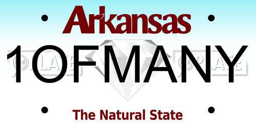 1OFMANY Arkansas License Plate