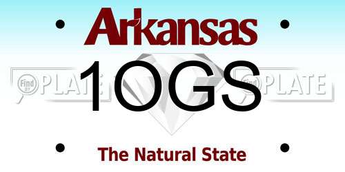 1OGS Arkansas License Plate
