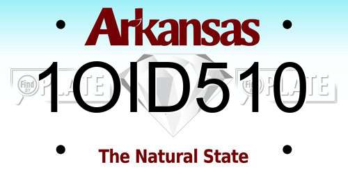 1OID510 Arkansas License Plate