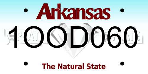 1OOD060 Arkansas License Plate