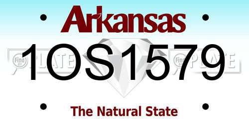 1OS1579 Arkansas License Plate