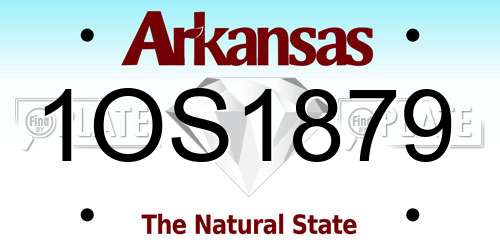 1OS1879 Arkansas License Plate