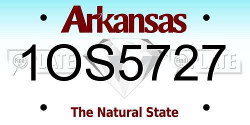 1OS5727 Arkansas License Plate