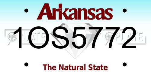 1OS5772 Arkansas License Plate