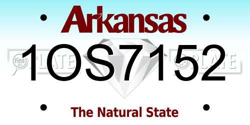 1OS7152 Arkansas License Plate