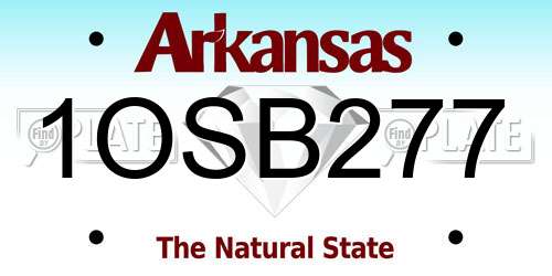 1OSB277 Arkansas License Plate