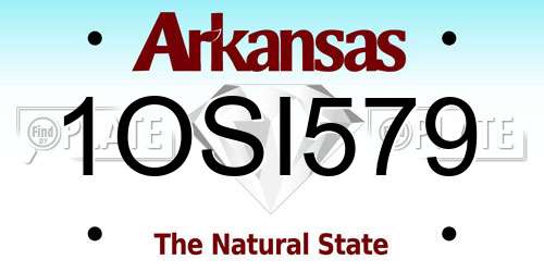1OSI579 Arkansas License Plate