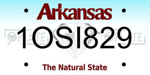 1OSI829 Arkansas License Plate