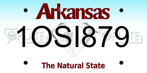 1OSI879 Arkansas License Plate