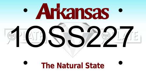 1OSS227 Arkansas License Plate