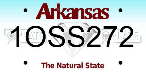1OSS272 Arkansas License Plate