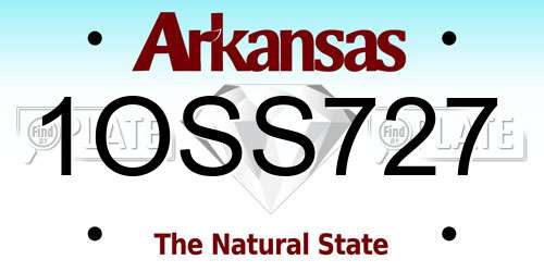 1OSS727 Arkansas License Plate