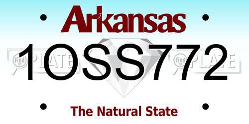 1OSS772 Arkansas License Plate