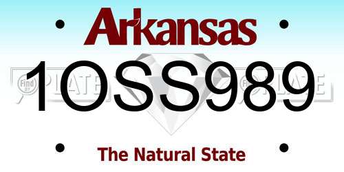 1OSS989 Arkansas License Plate