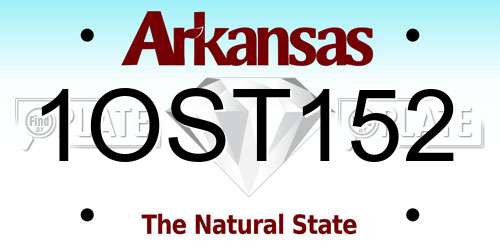 1OST152 Arkansas License Plate