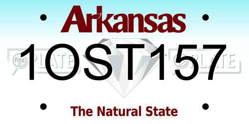 1OST157 Arkansas License Plate