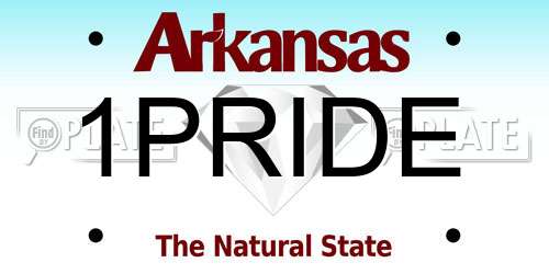 1PRIDE Arkansas License Plate