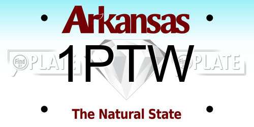 1PTW Arkansas License Plate