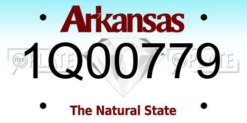 1Q00779 Arkansas License Plate