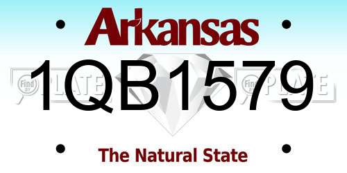 1QB1579 Arkansas License Plate